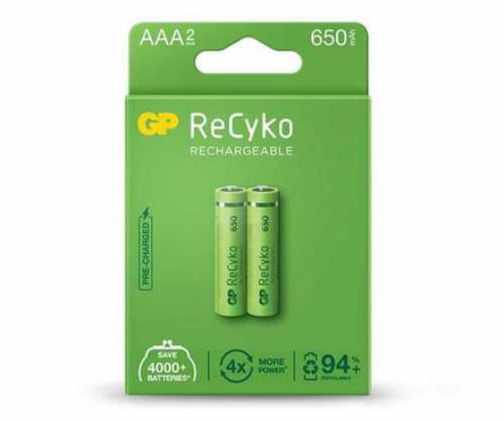 Acumulator R3 (AAA) NiMH 650mAh, 2 buc, GP ReCkyo